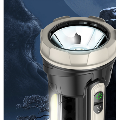 Lanterna Led Profesionala, AT PERFORMANCE®, TD-1500A, 30W, lumina laterala COB, incarcare de tip C, carcasa abs, cablu USB