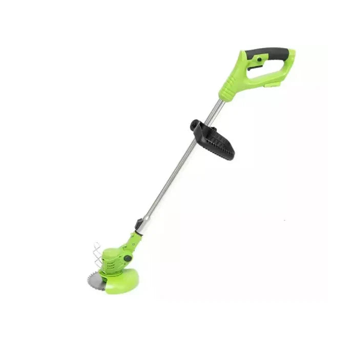 Motocoasa Electrica AT PERFORMANCE Cu Acumulator 24V, Brat Ajustabil, 2 Lame, 1 Disc Pentru Taiere, 18000 RPM, 2-3 Ore Autonomie, Verde