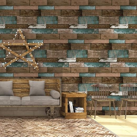Set x5 Role Tapet 3D, autoadeziv/autocolant, AT PERFORMANCE®, spuma moale, design modern, pentru interior, usor de curatat, rezistent la apa, 68cmx2.8m, model lemn