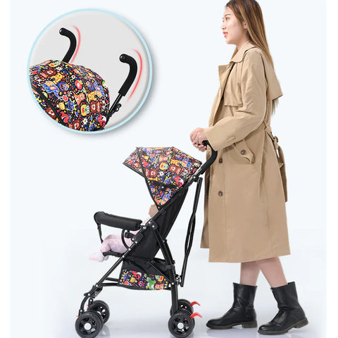 Carucior multifunctional At Performance, usor, pliabil, pentru bebelusi, 3 in 1, cu copertina pentru protectie UV, multicolor