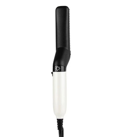 Perie electrica 2in1, AT PERFORMANCE, multifunctionala de indreptat parul si barba, incalzire rapida, 10W, usor de utilizat, maner simplu si ergonomic, alb/negru