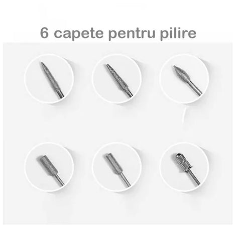 Freza Unghii Semiprofesionala At Performace, 9w, Ideala pentru Manechiura si Pedichiura 3.000-20.000 RPM, Roz