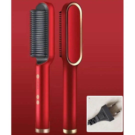 Perie electrica, AT PERFORMANCE, profesionala, pentru indreptat parul si coafat, rosu