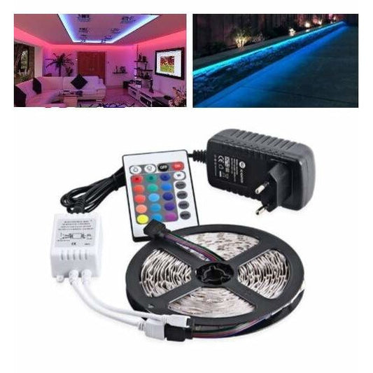 Kit Banda led At Performance,10 Metri RGB 5050, 60led/m, Transformator 5A, Telecomanda IR 24 Taste