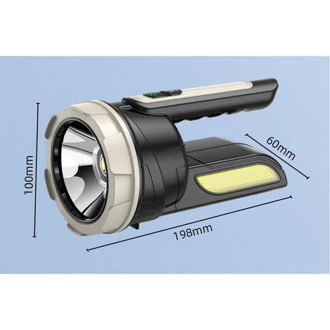 Lanterna Led Profesionala, AT PERFORMANCE®, TD-1500A, 30W, lumina laterala COB, incarcare de tip C, carcasa abs, cablu USB
