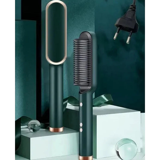 Perie electrica, AT PERFORMANCE, profesionala, pentru indreptat parul si coafat, verde