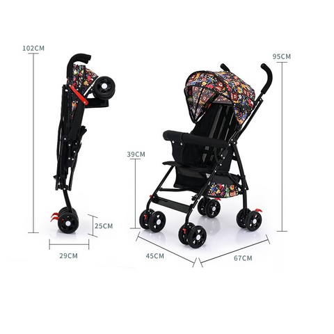 Carucior multifunctional At Performance, usor, pliabil, pentru bebelusi, 3 in 1, cu copertina pentru protectie UV, multicolor