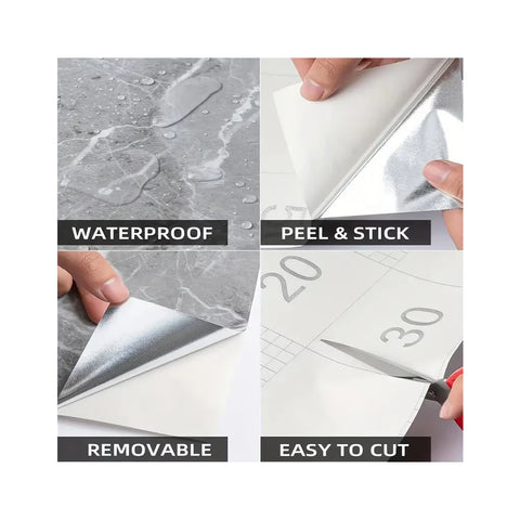 Set 10x Tapet top parchet, AT PERFORMANCE®, suprafata acoperire 1.8 mp, autoadeziv, waterproof, usor de montat, design modern, 30x60 cm, maro