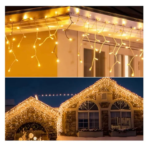 Ghirlandă luminoasă Crăciun 12 metri AT PERFORMANCE® – 300 LED-uri alb rece, decor interior/exterior