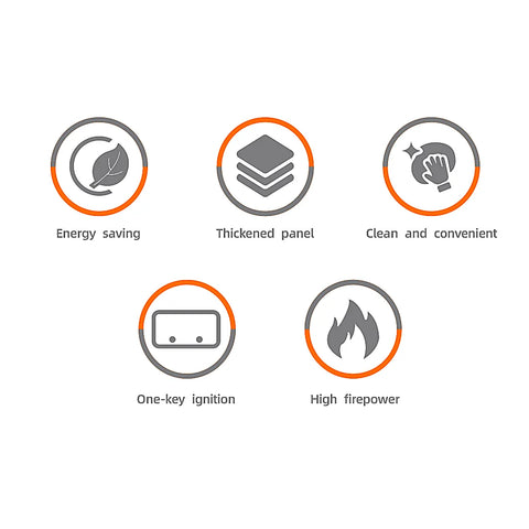 Aragaz pe Gaz HALEY HY-1520 cu 3 Arzătoare și Capac – Plită Gaz pentru Bucătărie