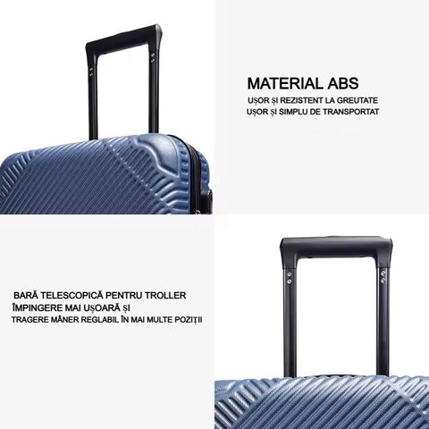 Set Valize, Trolere 3in1 AT PERFORMANCE® – ABS, 4 Roți, Cu Cifru